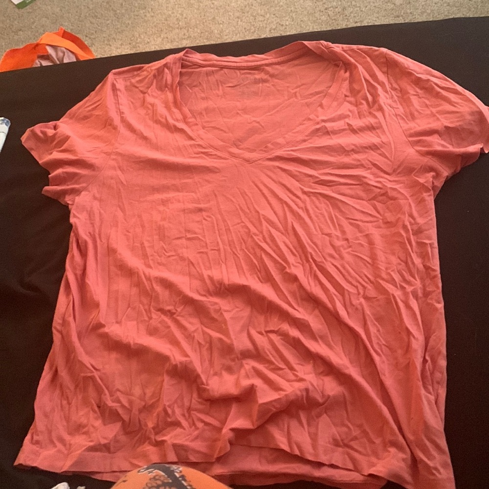 Low cut pink shirt